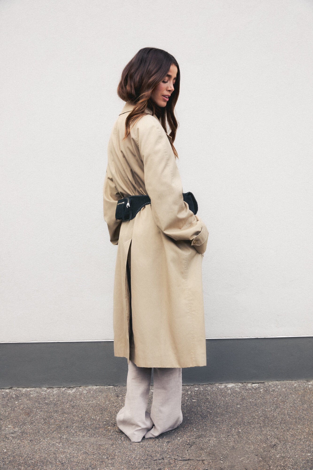 x Bruna Bear Eliza Braided bæltetaske - sort